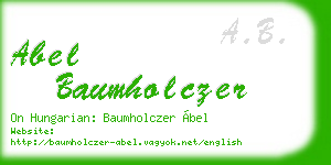 abel baumholczer business card